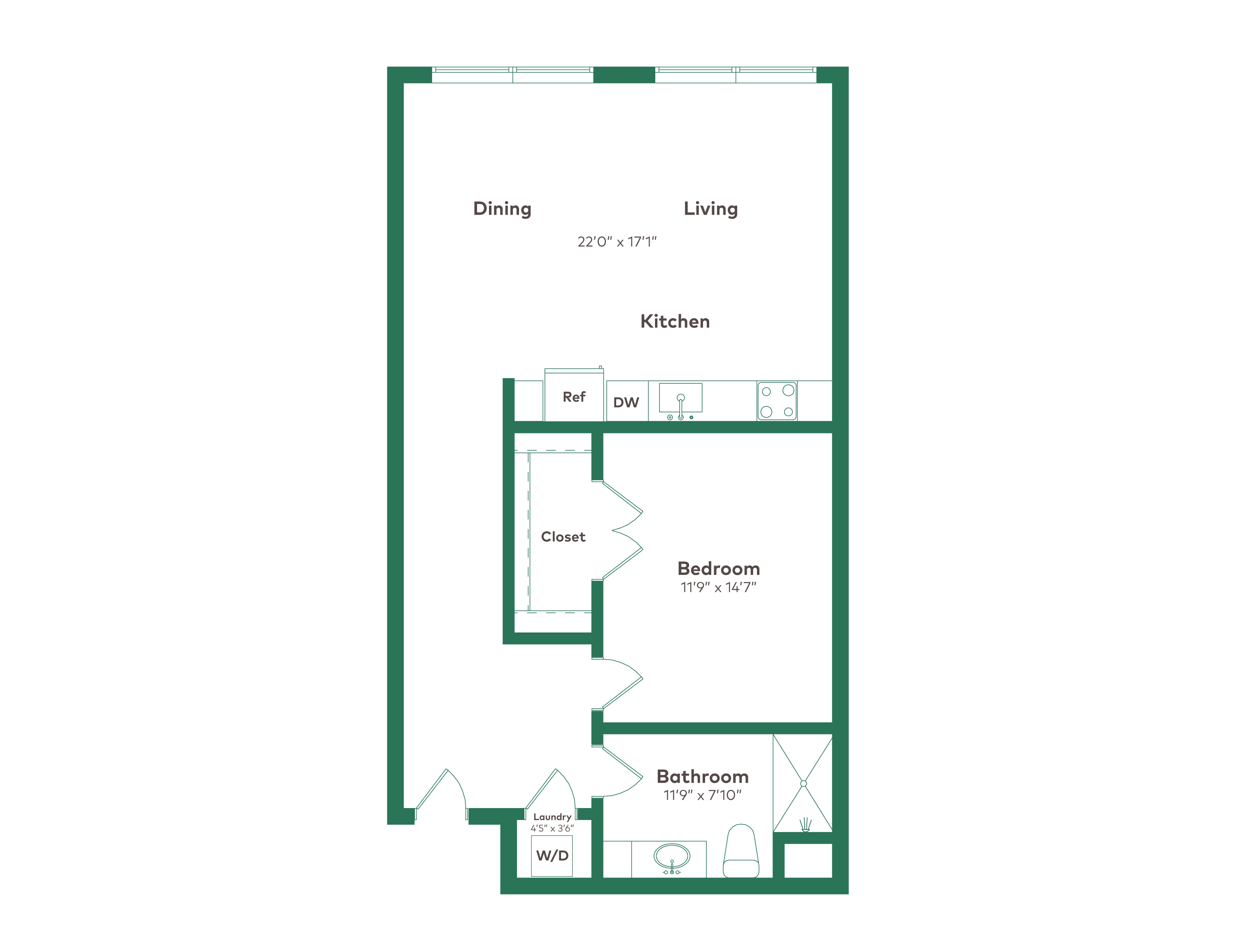 Floor plan layout diagram for J+W - A3